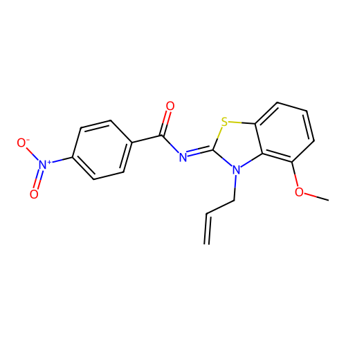 (Z)-N-(3-allyl-4-methoxybenzo[d]thiazol-2(3H)-ylidene)-4-nitrobenzamide structure