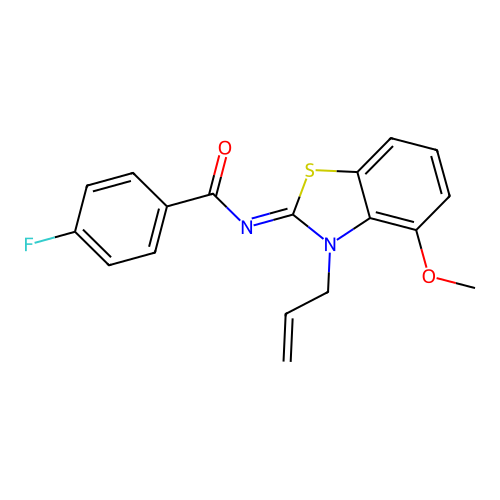 (Z)-N-(3-allyl-4-methoxybenzo[d]thiazol-2(3H)-ylidene)-4-fluorobenzamide structure