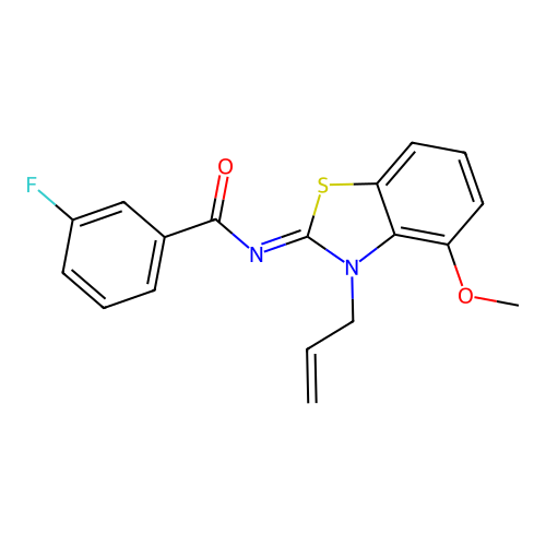 (Z)-N-(3-allyl-4-methoxybenzo[d]thiazol-2(3H)-ylidene)-3-fluorobenzamide structure