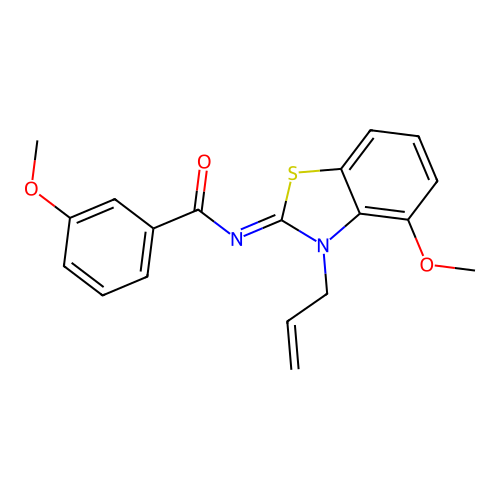 (Z)-N-(3-allyl-4-methoxybenzo[d]thiazol-2(3H)-ylidene)-3-methoxybenzamide structure