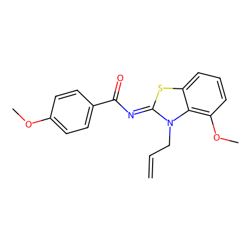 (Z)-N-(3-allyl-4-methoxybenzo[d]thiazol-2(3H)-ylidene)-4-methoxybenzamide structure