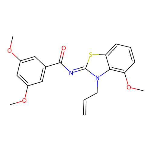 (Z)-N-(3-allyl-4-methoxybenzo[d]thiazol-2(3H)-ylidene)-3,5-dimethoxybenzamide structure
