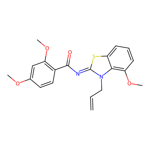 (Z)-N-(3-allyl-4-methoxybenzo[d]thiazol-2(3H)-ylidene)-2,4-dimethoxybenzamide structure