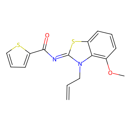 (Z)-N-(3-allyl-4-methoxybenzo[d]thiazol-2(3H)-ylidene)thiophene-2-carboxamide structure