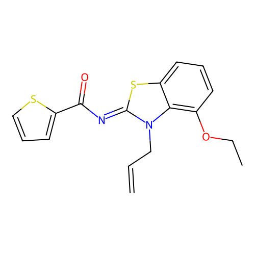 (Z)-N-(3-allyl-4-ethoxybenzo[d]thiazol-2(3H)-ylidene)thiophene-2-carboxamide structure