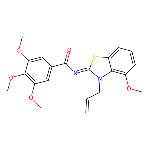 (Z)-N-(3-allyl-4-methoxybenzo[d]thiazol-2(3H)-ylidene)-3,4,5-trimethoxybenzamide structure