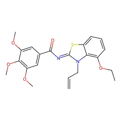(Z)-N-(3-allyl-4-ethoxybenzo[d]thiazol-2(3H)-ylidene)-3,4,5-trimethoxybenzamide structure