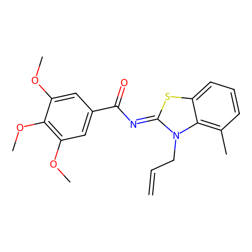 (Z)-N-(3-allyl-4-methylbenzo[d]thiazol-2(3H)-ylidene)-3,4,5-trimethoxybenzamide structure