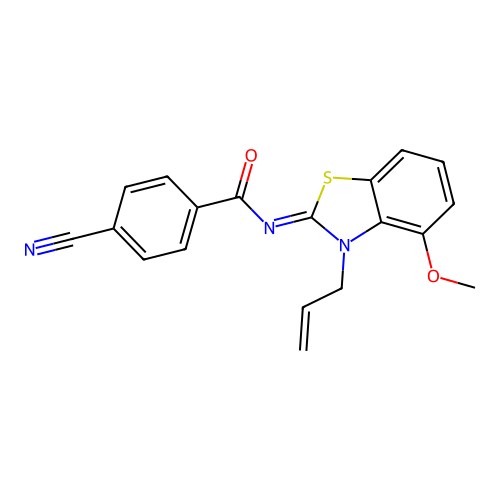 (Z)-N-(3-allyl-4-methoxybenzo[d]thiazol-2(3H)-ylidene)-4-cyanobenzamide structure