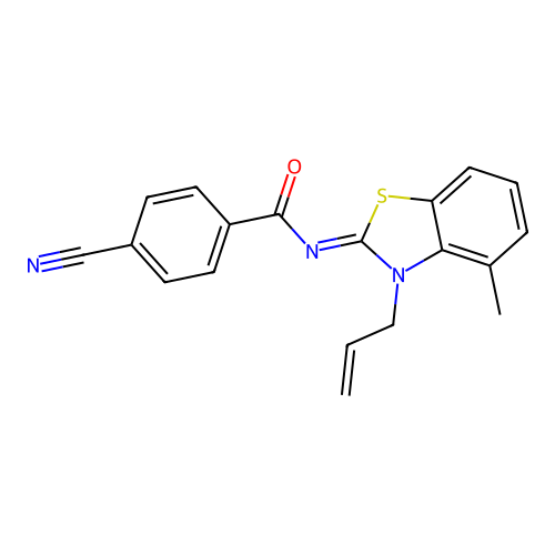 (Z)-N-(3-allyl-4-methylbenzo[d]thiazol-2(3H)-ylidene)-4-cyanobenzamide structure