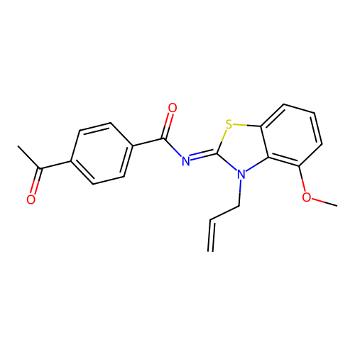 (Z)-4-acetyl-N-(3-allyl-4-methoxybenzo[d]thiazol-2(3H)-ylidene)benzamide structure