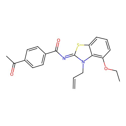 (Z)-4-acetyl-N-(3-allyl-4-ethoxybenzo[d]thiazol-2(3H)-ylidene)benzamide structure