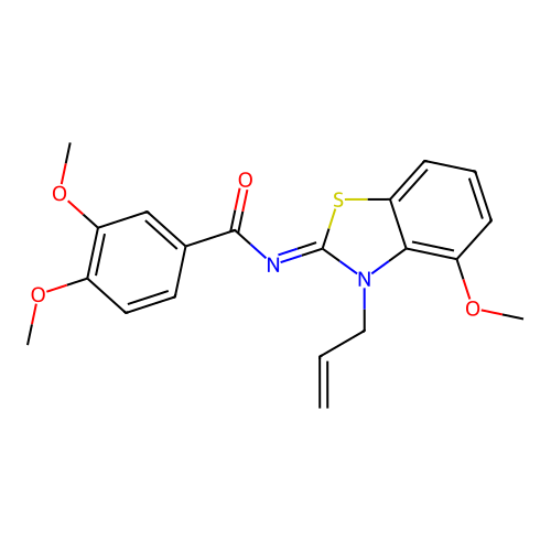 (Z)-N-(3-allyl-4-methoxybenzo[d]thiazol-2(3H)-ylidene)-3,4-dimethoxybenzamide structure
