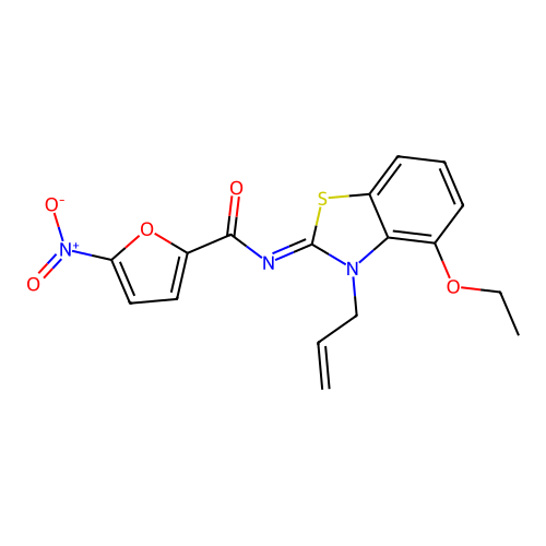 (Z)-N-(3-allyl-4-ethoxybenzo[d]thiazol-2(3H)-ylidene)-5-nitrofuran-2-carboxamide structure