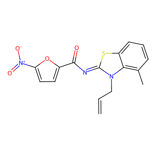 (Z)-N-(3-allyl-4-methylbenzo[d]thiazol-2(3H)-ylidene)-5-nitrofuran-2-carboxamide structure