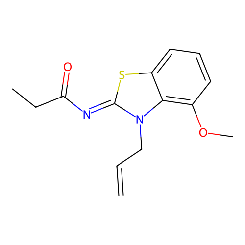 (Z)-N-(3-allyl-4-methoxybenzo[d]thiazol-2(3H)-ylidene)propionamide structure