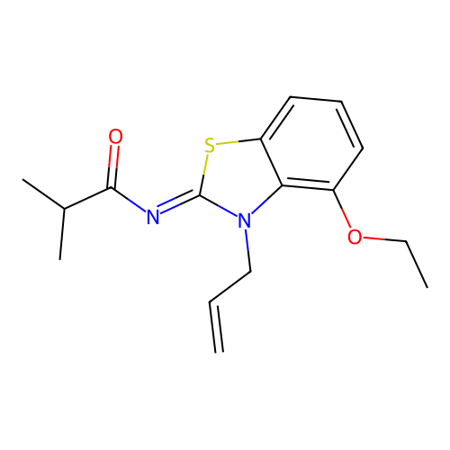 (Z)-N-(3-allyl-4-ethoxybenzo[d]thiazol-2(3H)-ylidene)isobutyramide structure