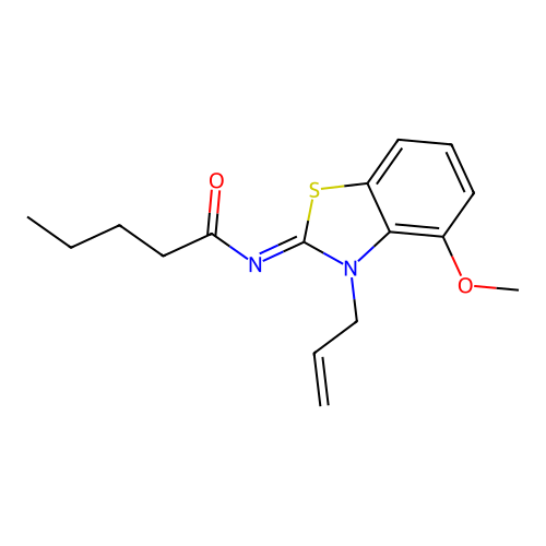 (Z)-N-(3-allyl-4-methoxybenzo[d]thiazol-2(3H)-ylidene)pentanamide structure