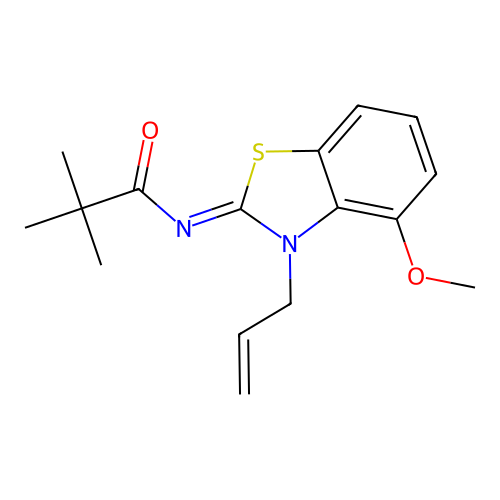 (Z)-N-(3-allyl-4-methoxybenzo[d]thiazol-2(3H)-ylidene)pivalamide structure