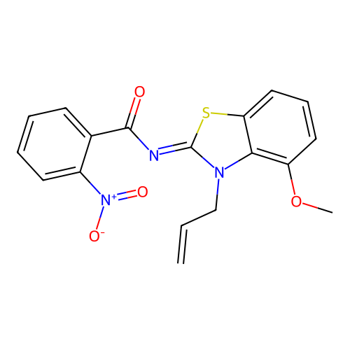 (Z)-N-(3-allyl-4-methoxybenzo[d]thiazol-2(3H)-ylidene)-2-nitrobenzamide structure