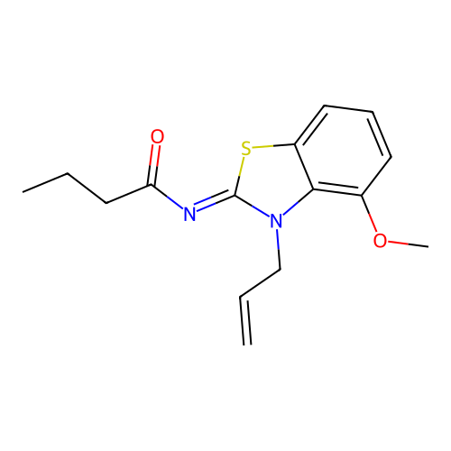 (Z)-N-(3-allyl-4-methoxybenzo[d]thiazol-2(3H)-ylidene)butyramide structure