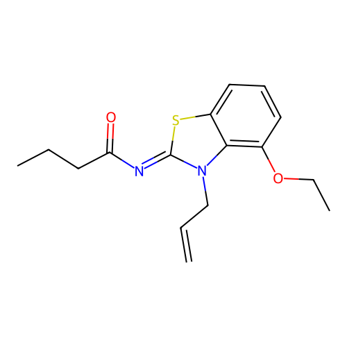 (Z)-N-(3-allyl-4-ethoxybenzo[d]thiazol-2(3H)-ylidene)butyramide structure