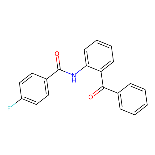 (4-fluorophenyl)-N-[2-(phenylcarbonyl)phenyl]carboxamide structure