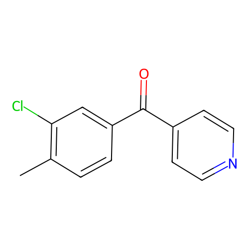 4-[3-Chloro-4-methylbenzoyl]pyridine structure