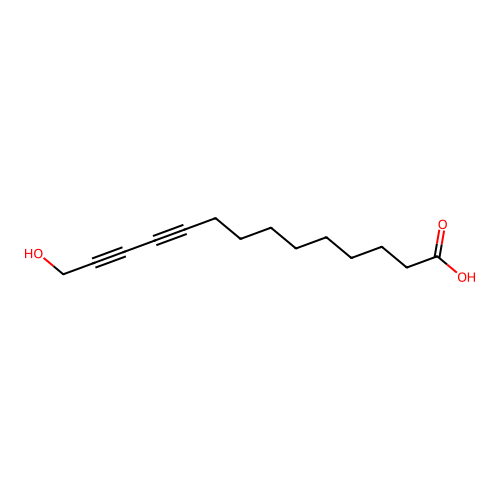 14-Hydroxy-10,12-tetradecadiynoic acid structure