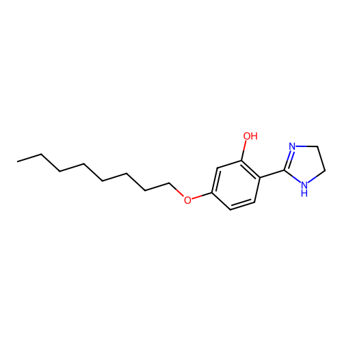 2-(4,5-Dihydro-1H-imidazol-2-YL)-5-(octyloxy)phenol structure