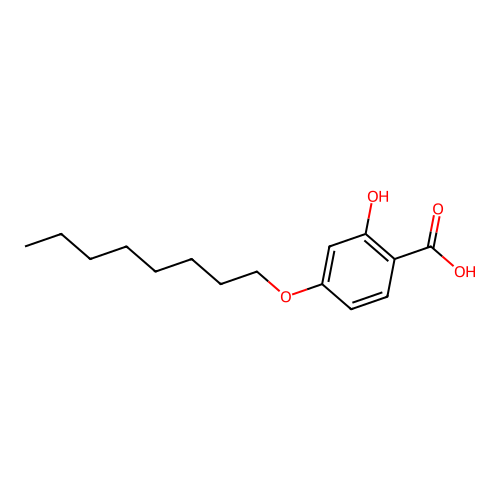 Benzoic acid, 2-hydroxy-4-(octyloxy)- structure