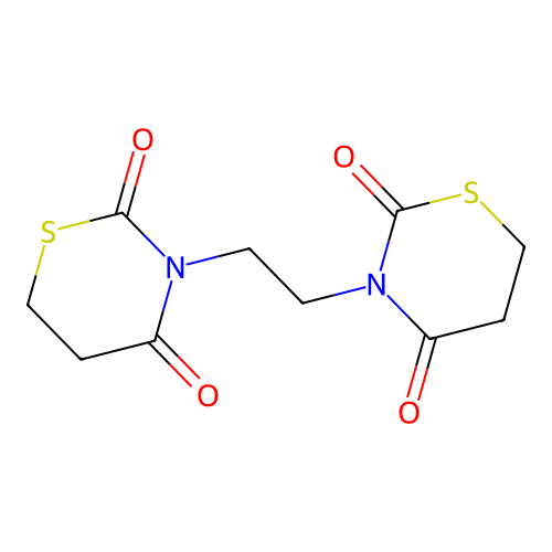 2H-1,3-Thiazine-2,4(3H)-dione, 3,3'-(1,2-ethanediyl)bis(dihydro- structure