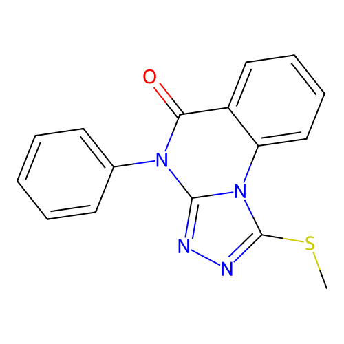 1-(methylsulfanyl)-4-phenyl[1,2,4]triazolo[4,3-a]quinazolin-5(4H)-one structure