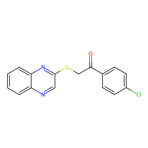 1-(4-Chlorophenyl)-2-(quinoxalin-2-ylsulfanyl)ethanone structure