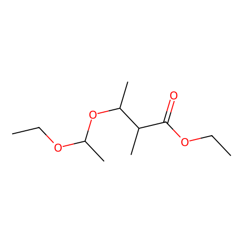 Ethyl 3-(1-ethoxyethoxy)-2-methylbutanoate structure