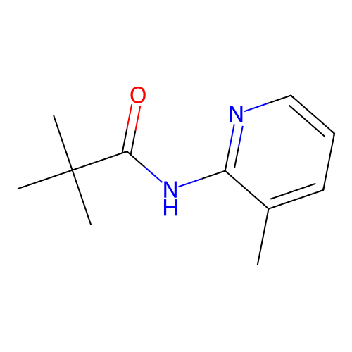 N-(3-methylpyridin-2-yl)pivalamide structure