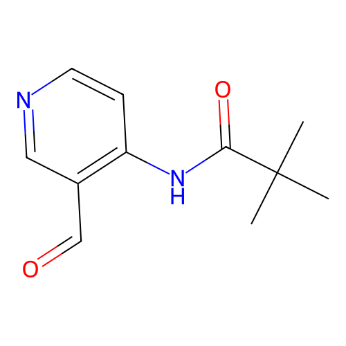 N-(3-formylpyridin-4-yl)-2,2-dimethylpropanamide structure