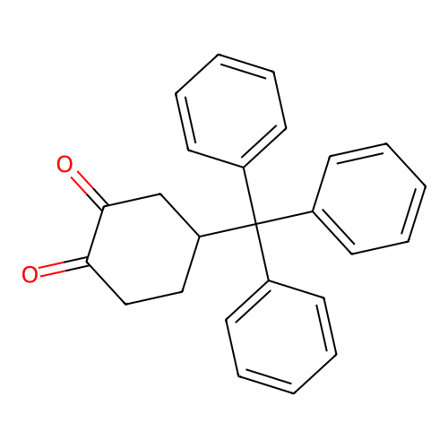 4-(Triphenylmethyl)cyclohexane-1,2-dione structure