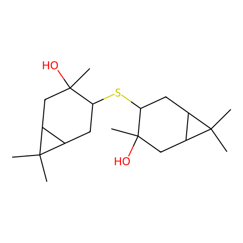 4,4'-Thiobis[3,7,7-trimethylbicyclo[4.1.0]heptan-3-ol] structure