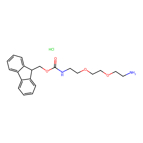 1-(9-Fluorenylmethyloxycarbonyl-amino)-3,6-dioxa-8-octaneamine hydrochloride structure
