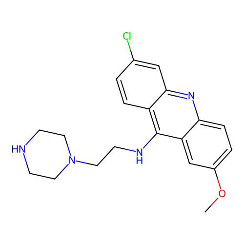 9-Acridinamine, 6-chloro-2-methoxy-N-(2-(1-piperazinyl)ethyl)- structure