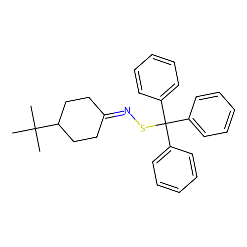 4-tert-butyl-N-tritylsulfanylcyclohexan-1-imine structure