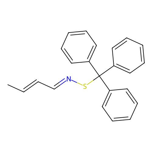 N-tritylsulfanylbut-2-en-1-imine structure