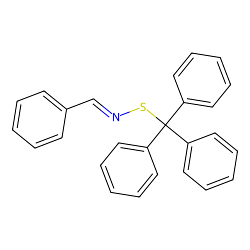 1-phenyl-N-tritylsulfanylmethanimine structure