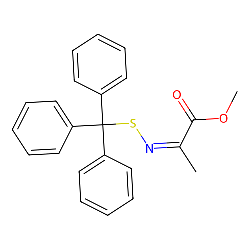 Methyl 2-tritylsulfanyliminopropanoate structure