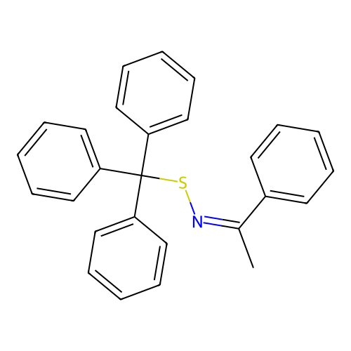 1-phenyl-N-tritylsulfanylethanimine structure