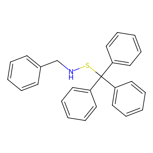 1-phenyl-N-tritylsulfanylmethanamine structure