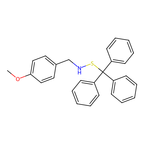 1-(4-Methoxyphenyl)-N-[(triphenylmethyl)sulfanyl]methanamine structure