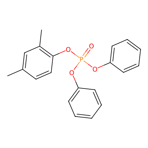 Phosphoric acid, 2,4-dimethylphenyl diphenyl ester structure