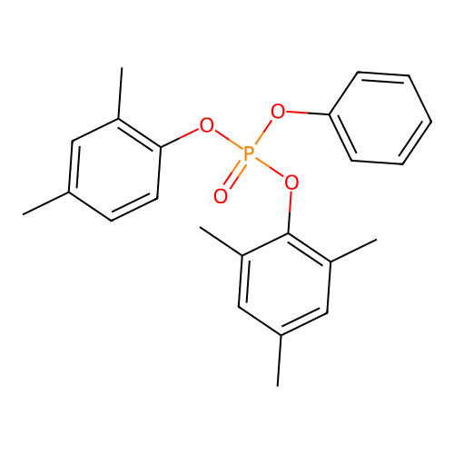 2,4-Dimethylphenyl phenyl 2,4,6-trimethylphenyl phosphate structure